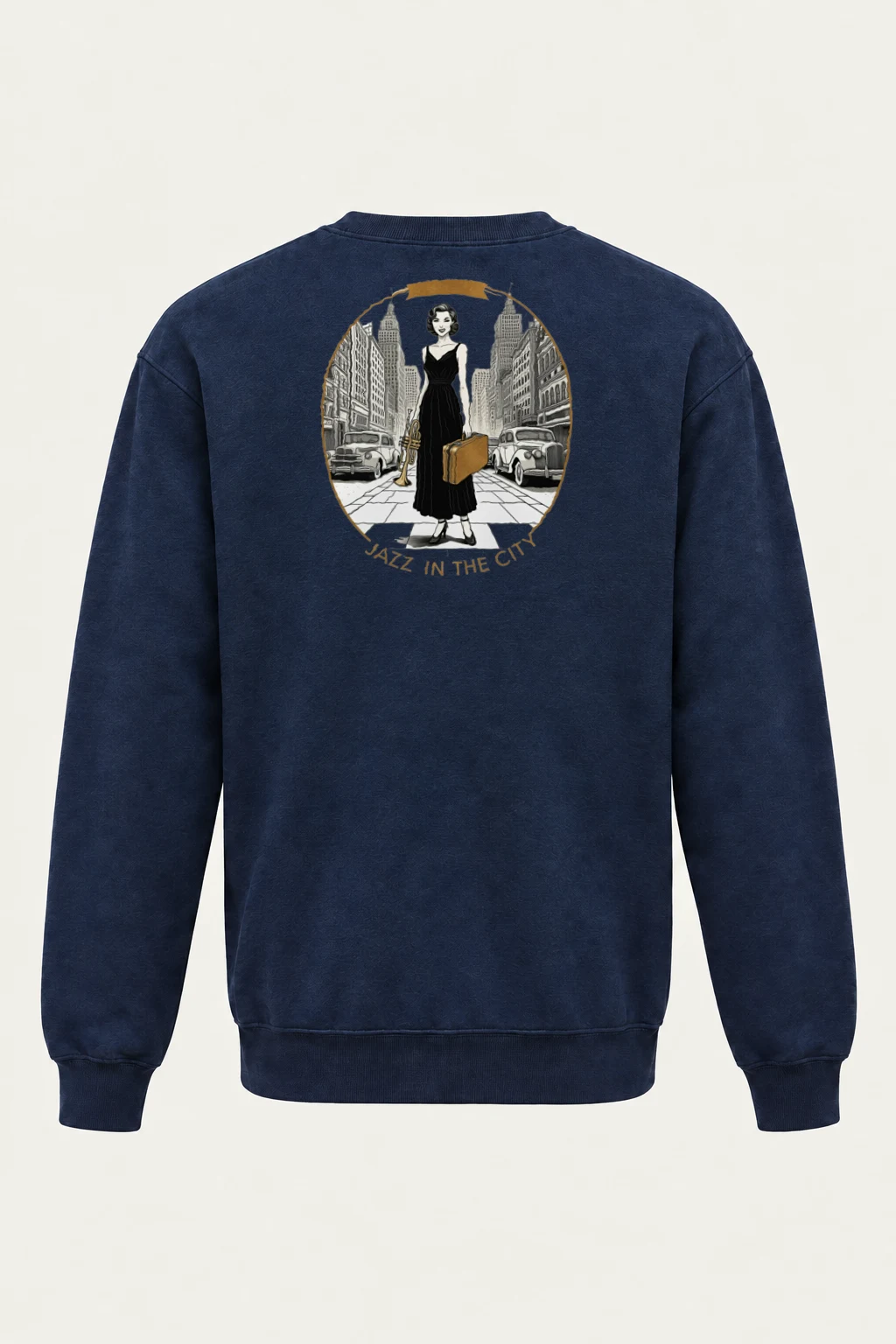 "Jazz In The City" Heavy Blend Unisex Crewneck Sweatshirt | Gildan 18000