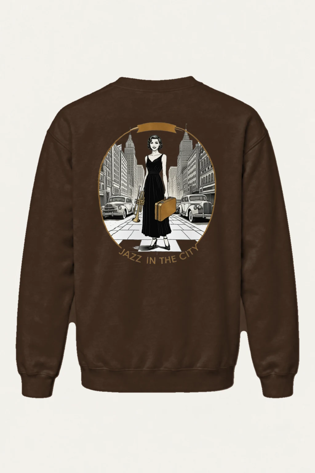 "Jazz In The City" Heavy Blend Unisex Crewneck Sweatshirt | Gildan 18000