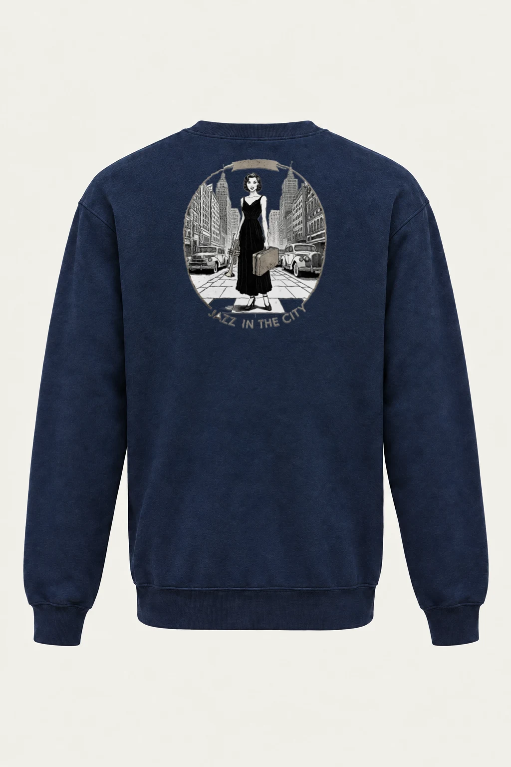 "Jazz In The City" Heavy Blend Unisex Crewneck Sweatshirt | Gildan 18000