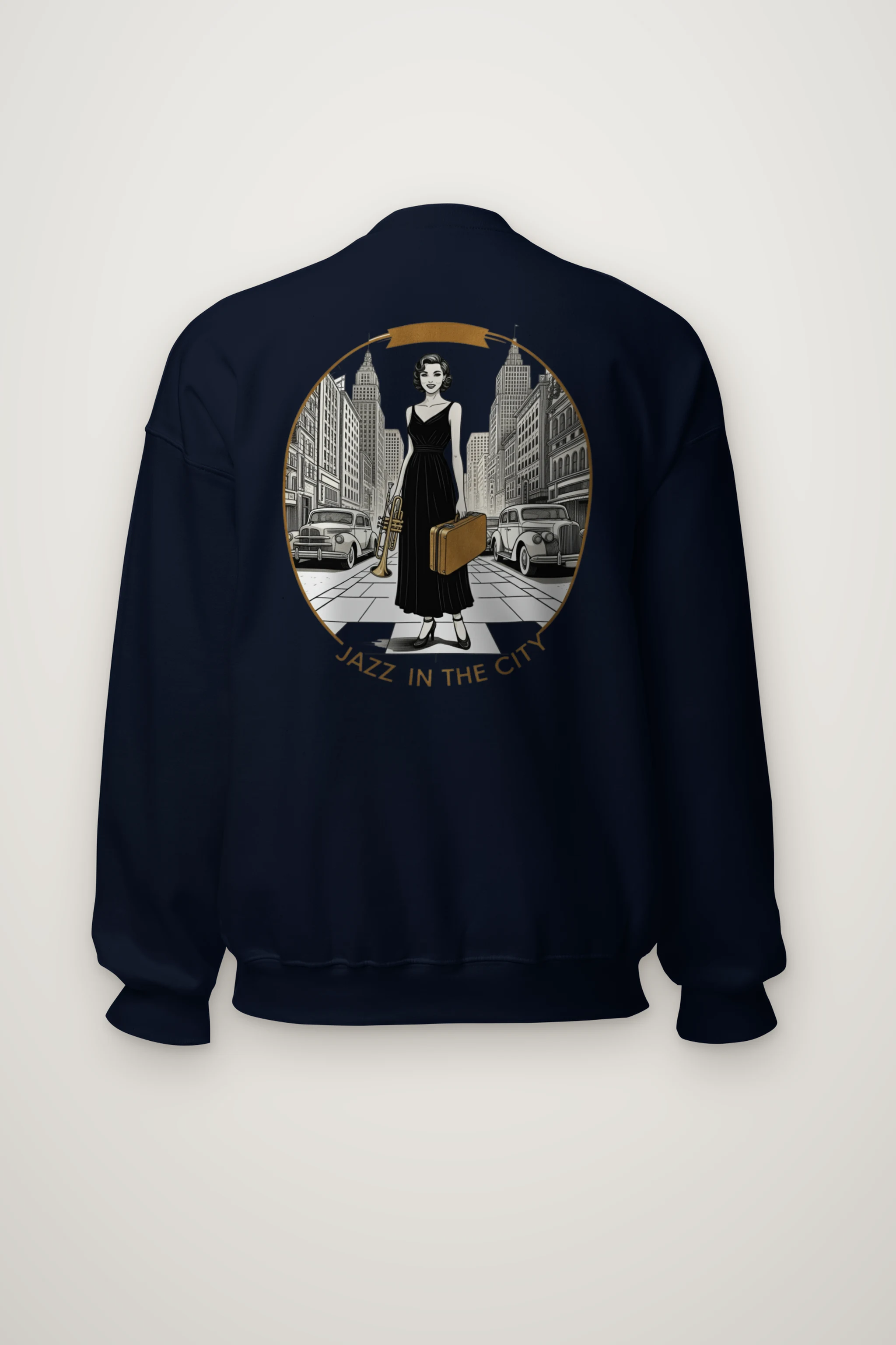 "Jazz In The City" Heavy Blend Unisex Crewneck Sweatshirt