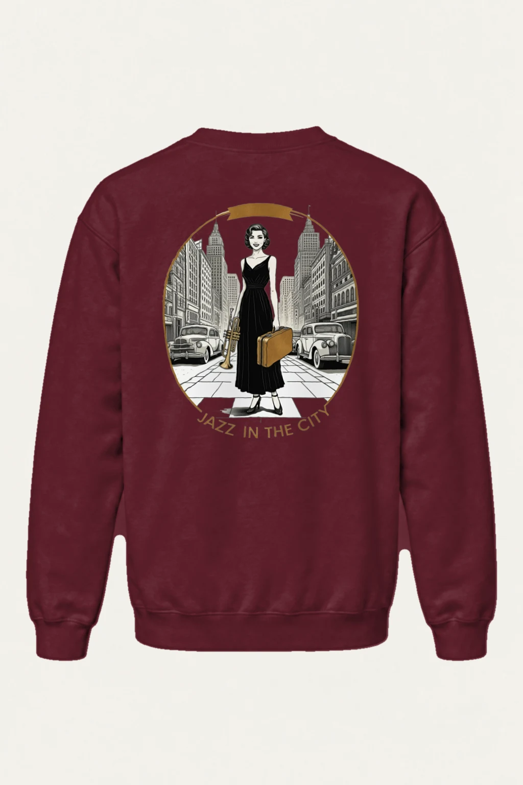 "Jazz In The City" Heavy Blend Unisex Crewneck Sweatshirt | Gildan 18000