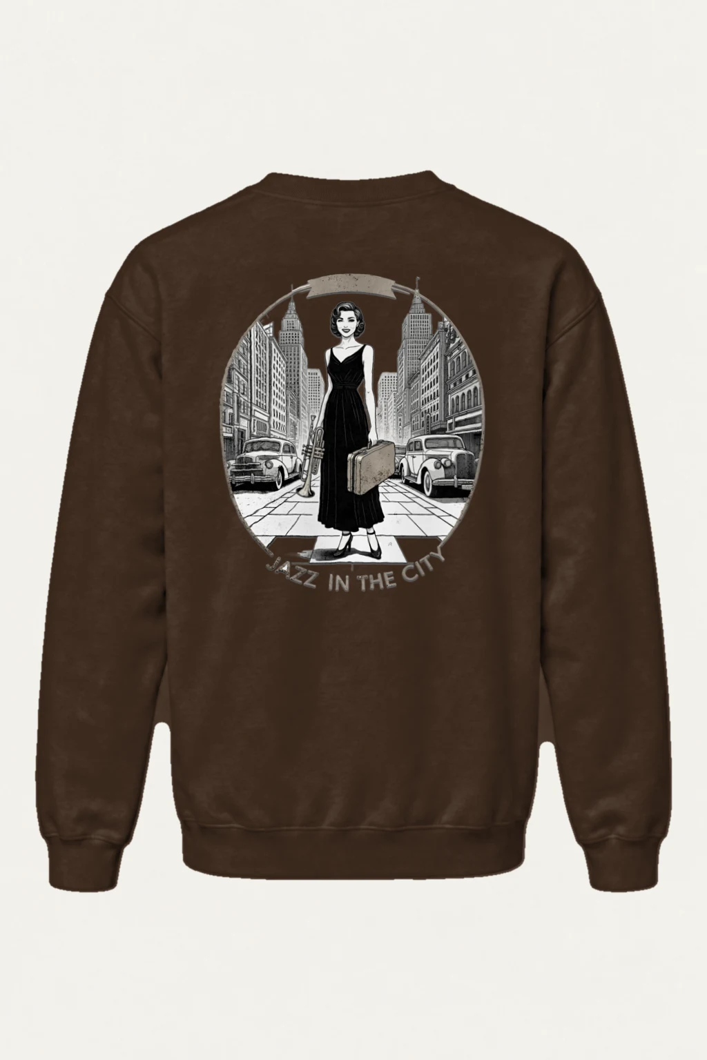 "Jazz In The City" Heavy Blend Unisex Crewneck Sweatshirt | Gildan 18000