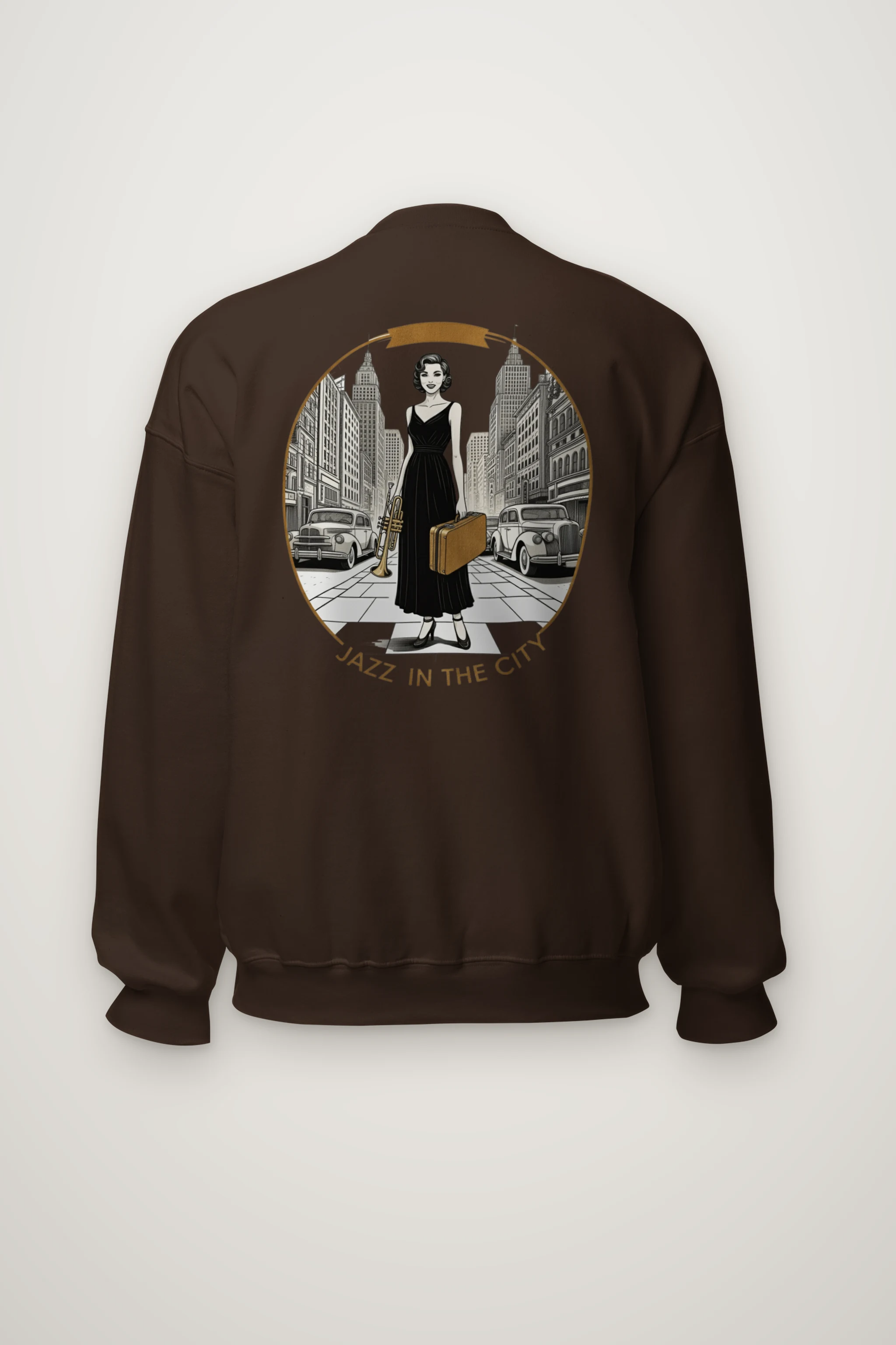 "Jazz In The City" Heavy Blend Unisex Crewneck Sweatshirt