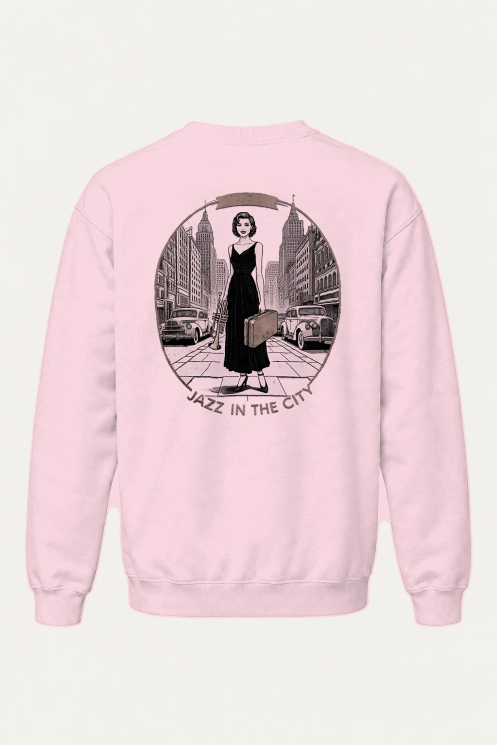 "Jazz In The City" Heavy Blend Unisex Crewneck Sweatshirt | Gildan 18000