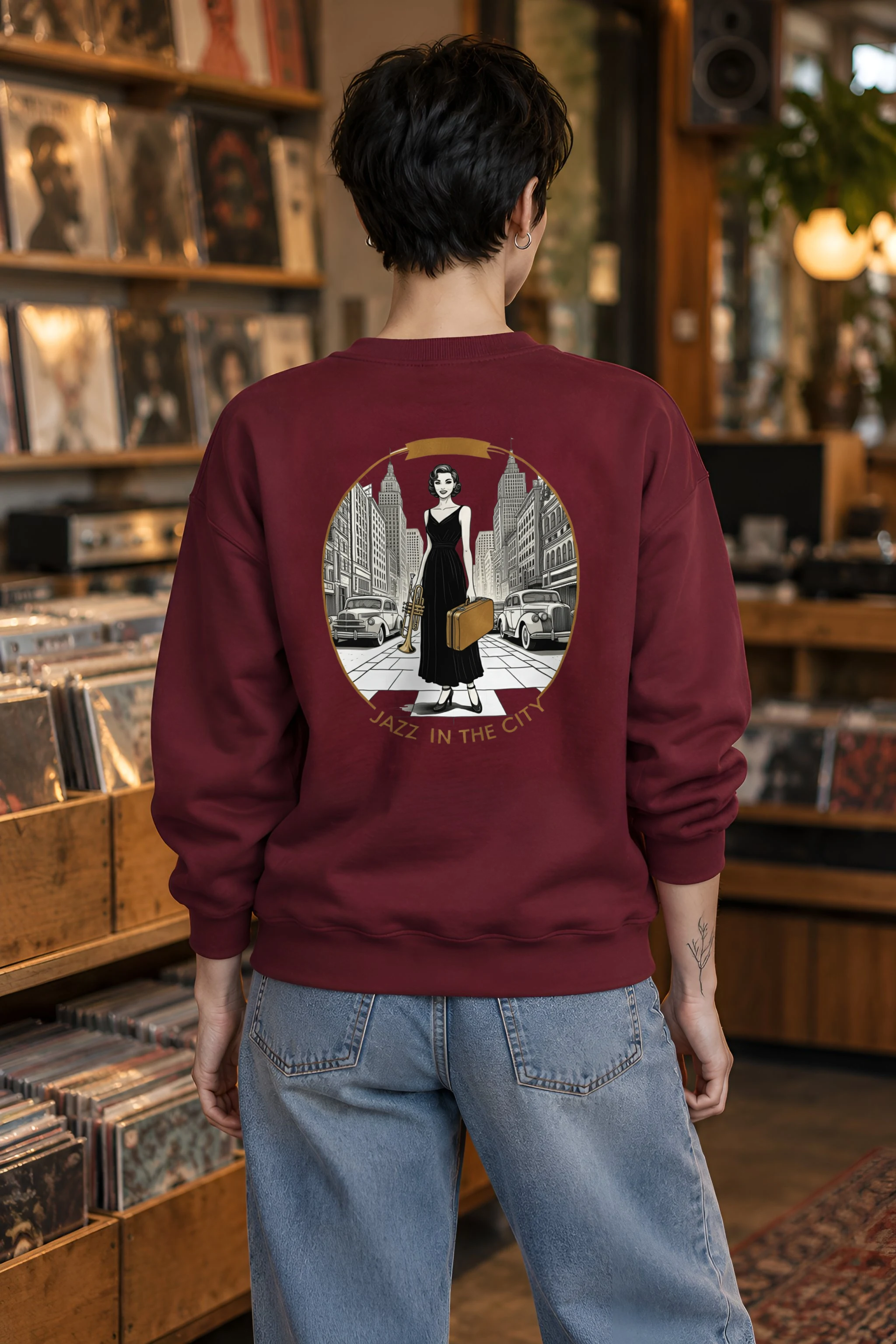 "Jazz In The City" 1 Crewneck Sweatshirt