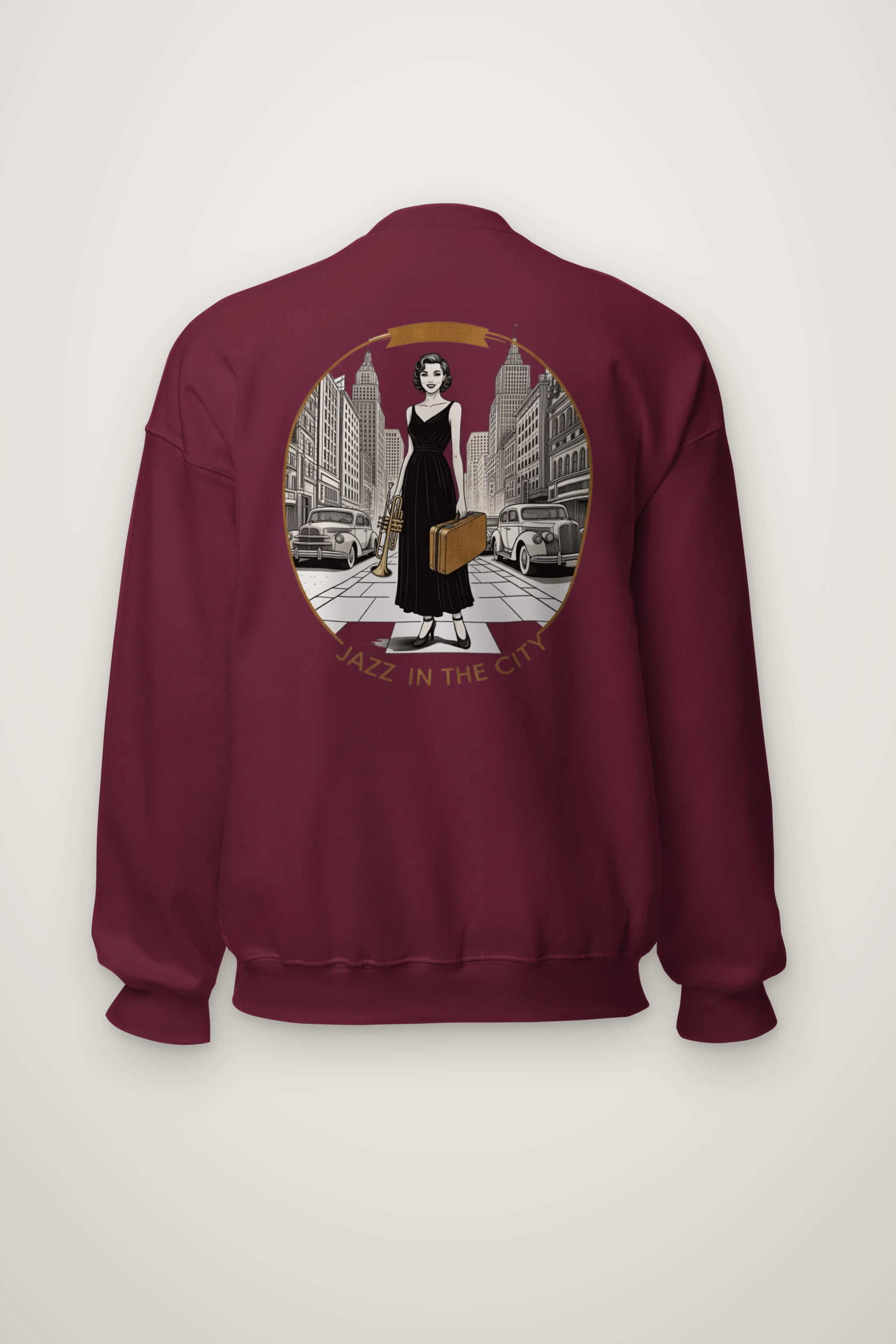 "Jazz In The City" Heavy Blend Unisex Crewneck Sweatshirt