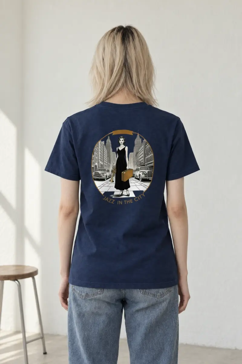 "Jazz In The City" Heavyweight Unisex Crewneck T-shirt