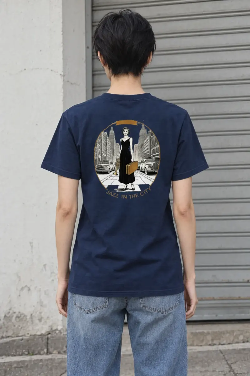 "Jazz In The City" Heavyweight Unisex Crewneck T-shirt