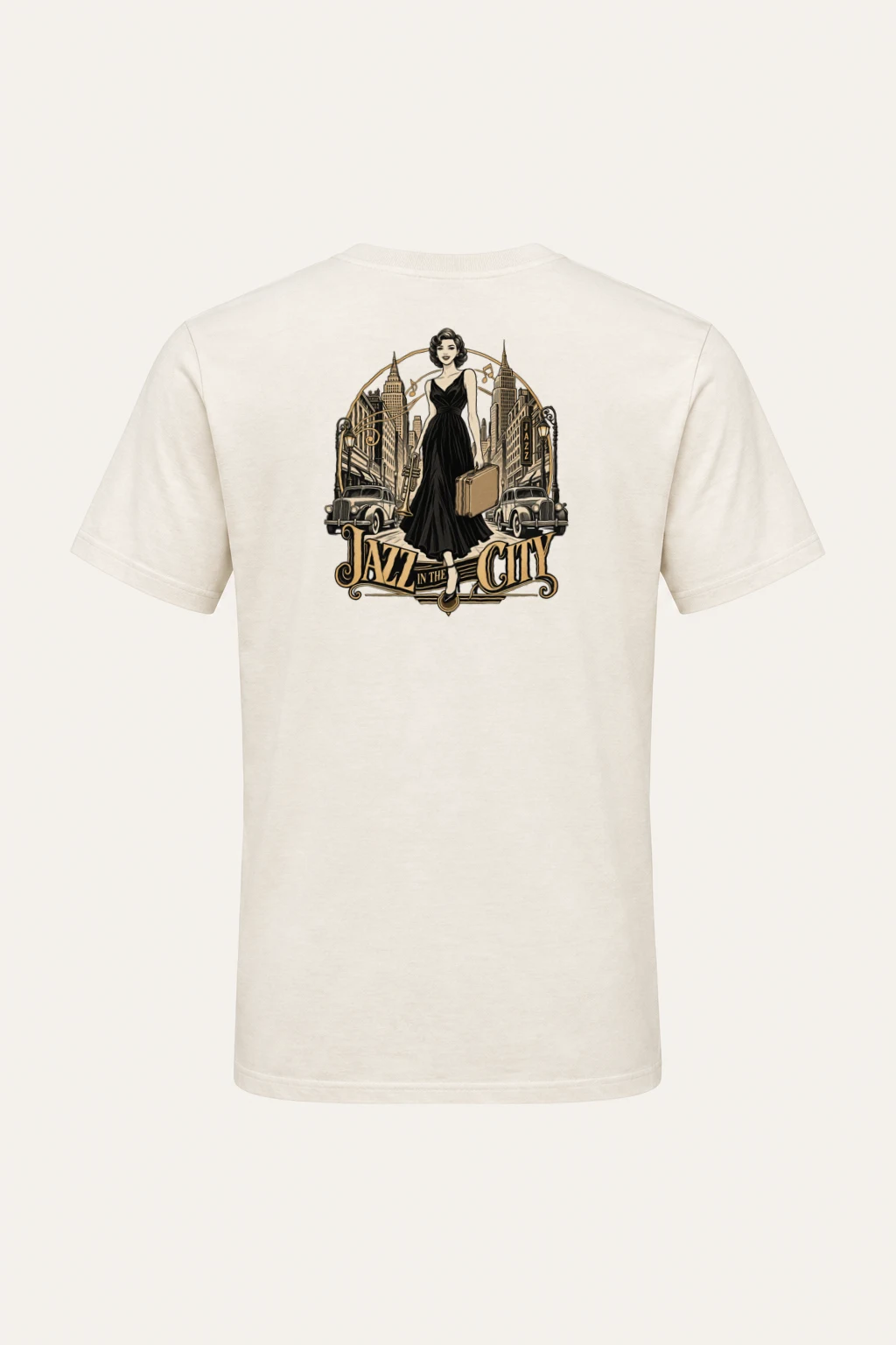 "Jazz In The City" Heavyweight Unisex Crewneck T-shirt | Gildan 5000