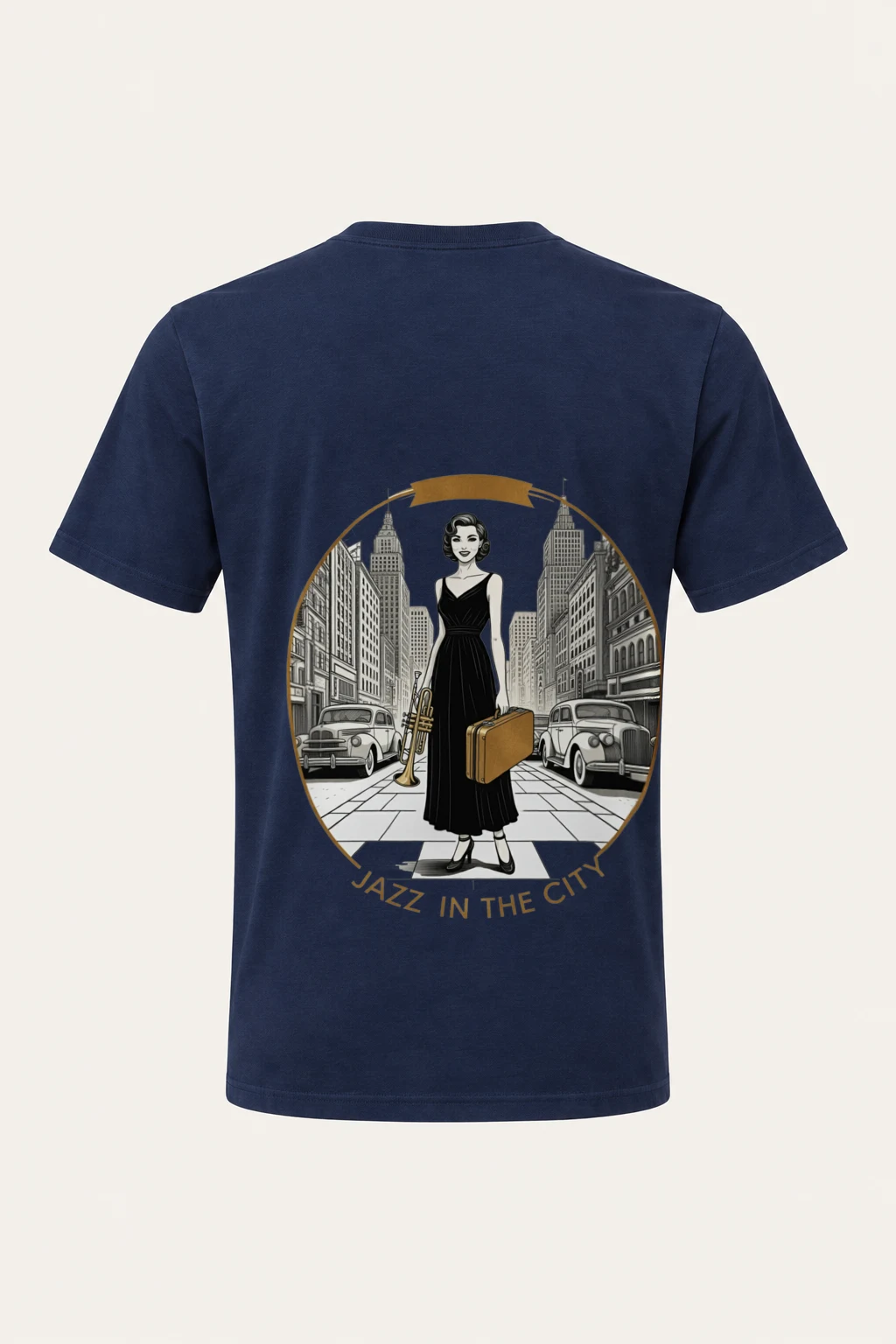 "Jazz In The City" Heavyweight Unisex Crewneck T-shirt | Gildan 5000