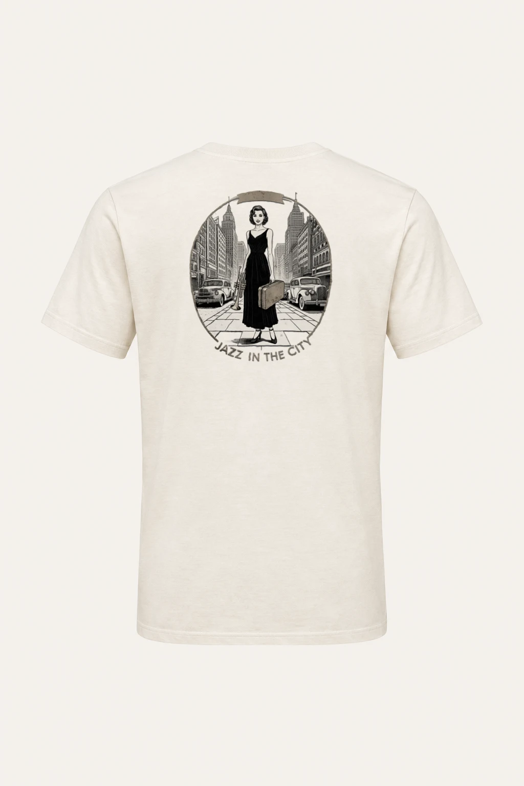"Jazz In The City" Heavyweight Unisex Crewneck T-shirt | Gildan 5000