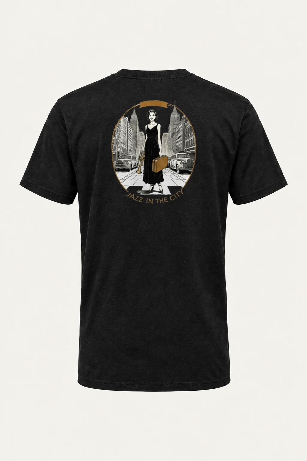 "Jazz In The City" Heavyweight Unisex Crewneck T-shirt | Gildan 5000