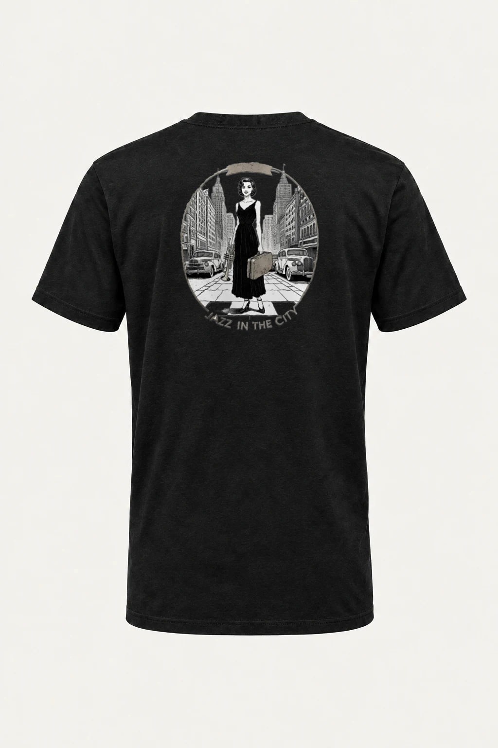 "Jazz In The City" Heavyweight Unisex Crewneck T-shirt | Gildan 5000