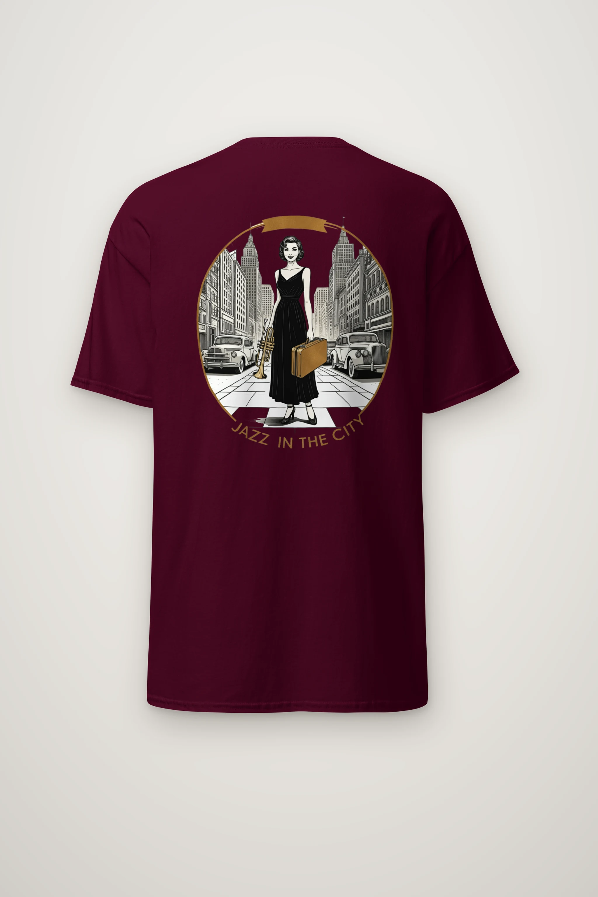 "Jazz In The City" Heavyweight Unisex Crewneck T-shirt