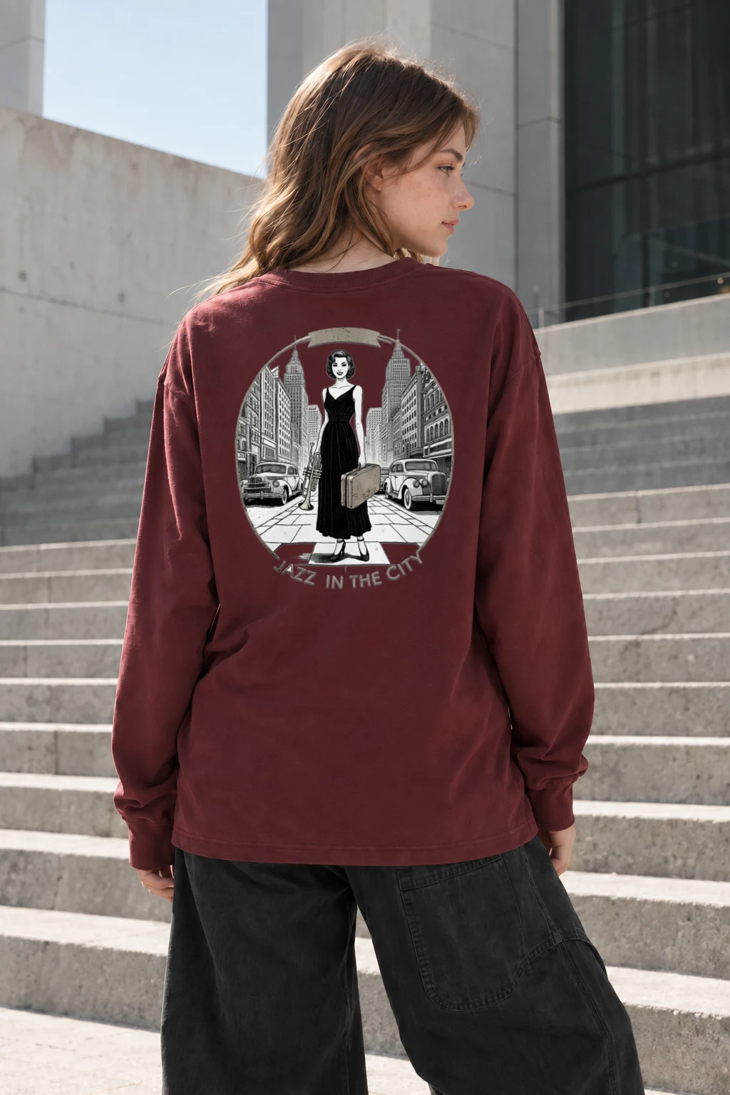 "Jazz In The City" Unisex Longsleeve T-shirt | Gildan 2400