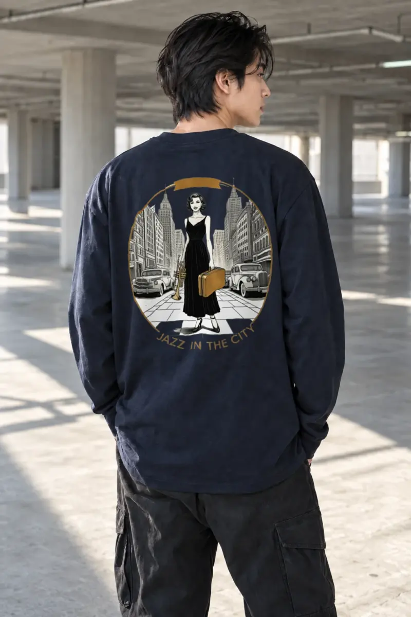 “Jazz In The City” Unisex Longsleeve T-shirt | Gildan 2400