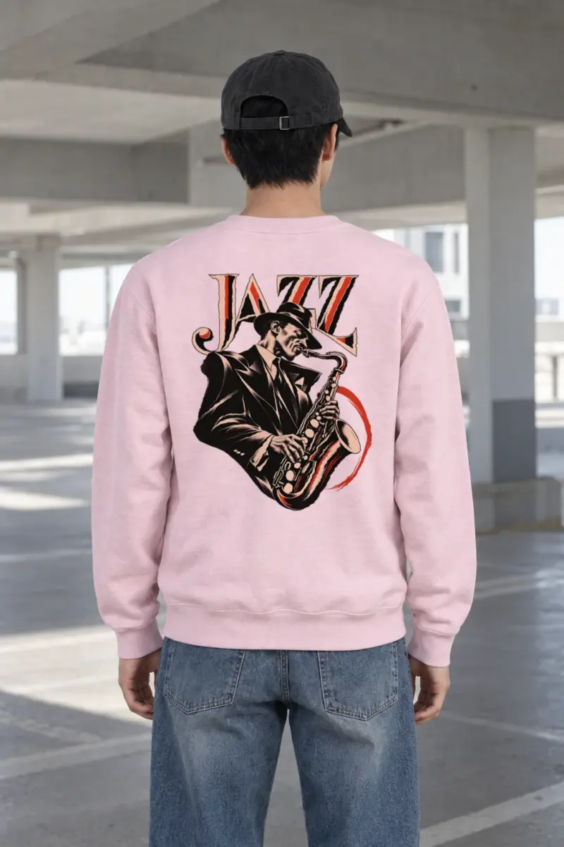 "Jazz In Vermilion" Heavy Blend Unisex Crewneck Sweatshirt | Gildan 18000