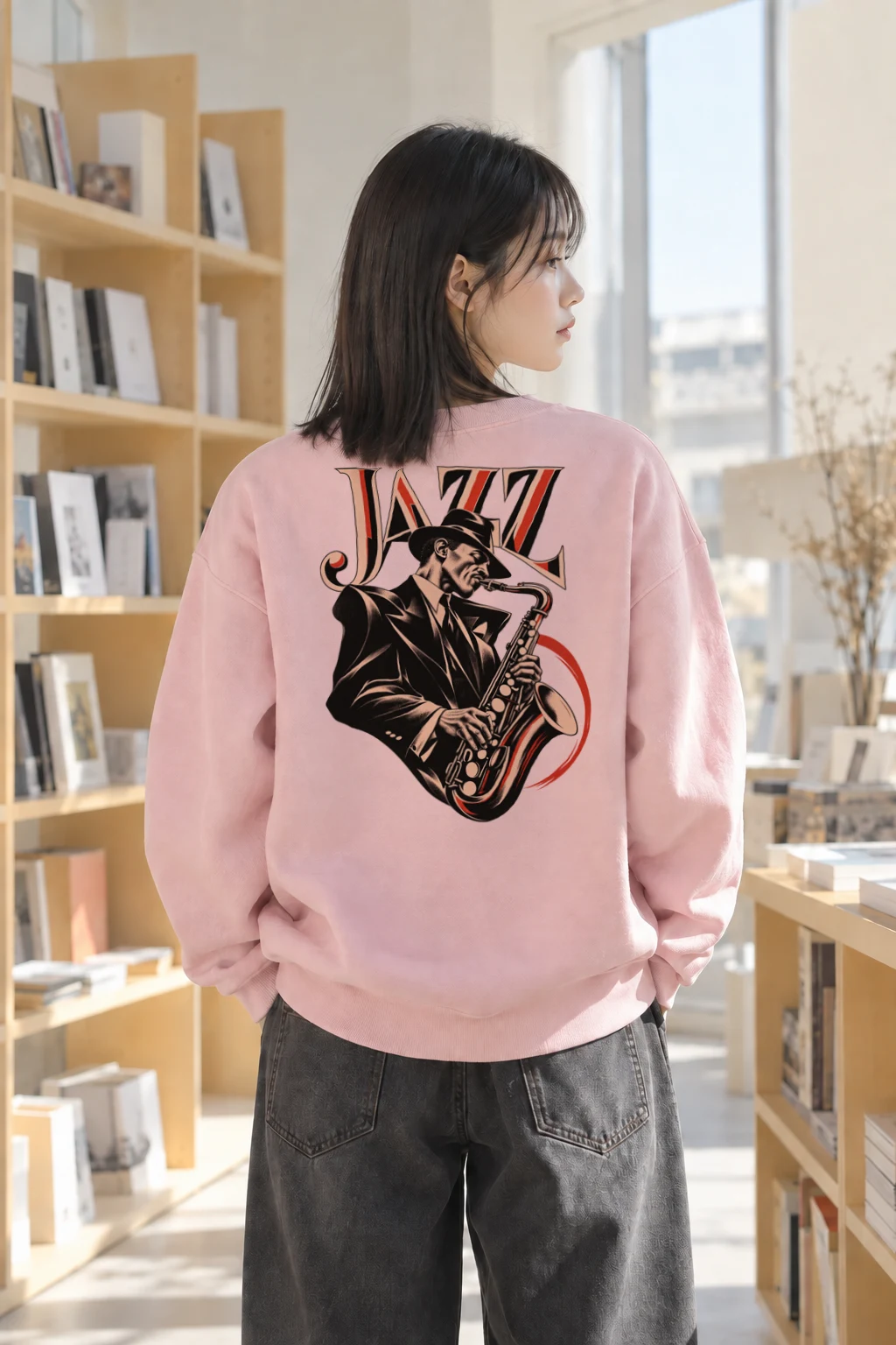 "Jazz In Vermilion" Heavy Blend Unisex Crewneck Sweatshirt | Gildan 18000