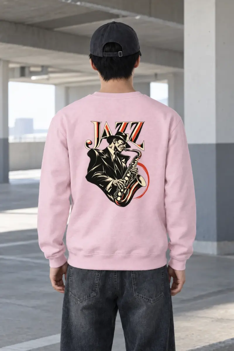 "Jazz In Vermilion" Heavy Blend Unisex Crewneck Sweatshirt