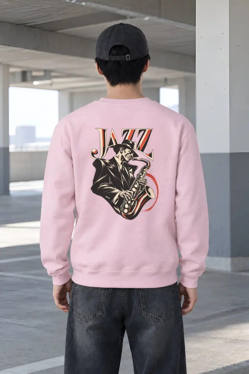 "Jazz In Vermilion" Heavy Blend Unisex Crewneck Sweatshirt