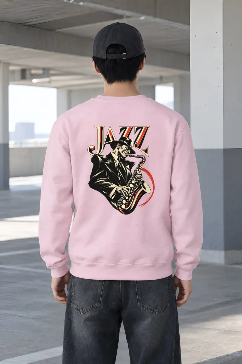 "Jazz In Vermilion" Heavy Blend Unisex Crewneck Sweatshirt
