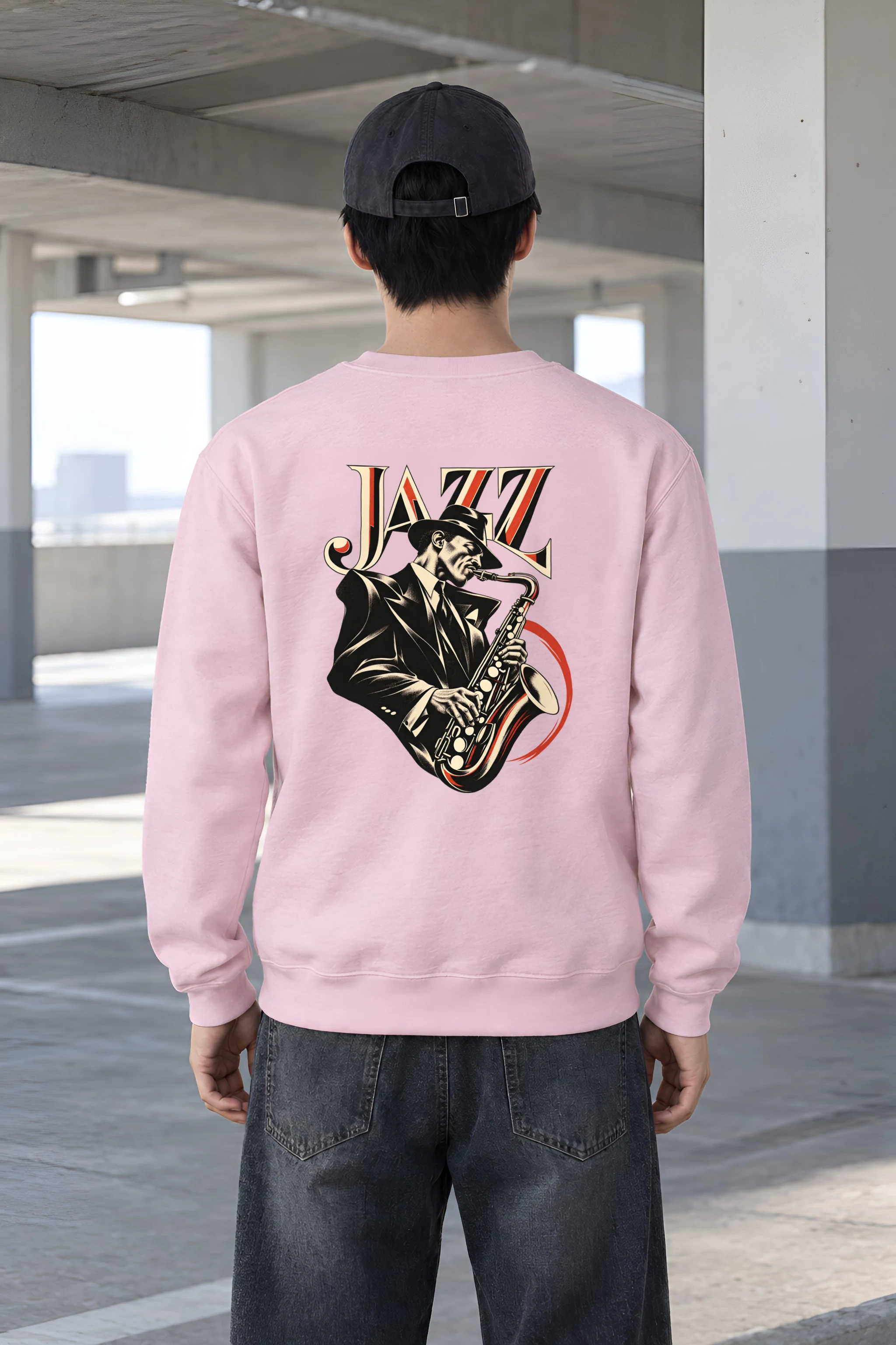 "Jazz In Vermilion" Heavy Blend Unisex Crewneck Sweatshirt