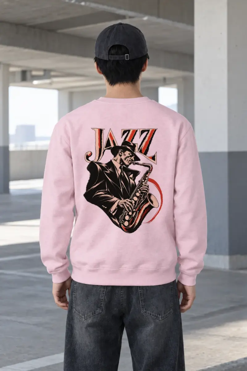 "Jazz In Vermilion" Heavy Blend Unisex Crewneck Sweatshirt
