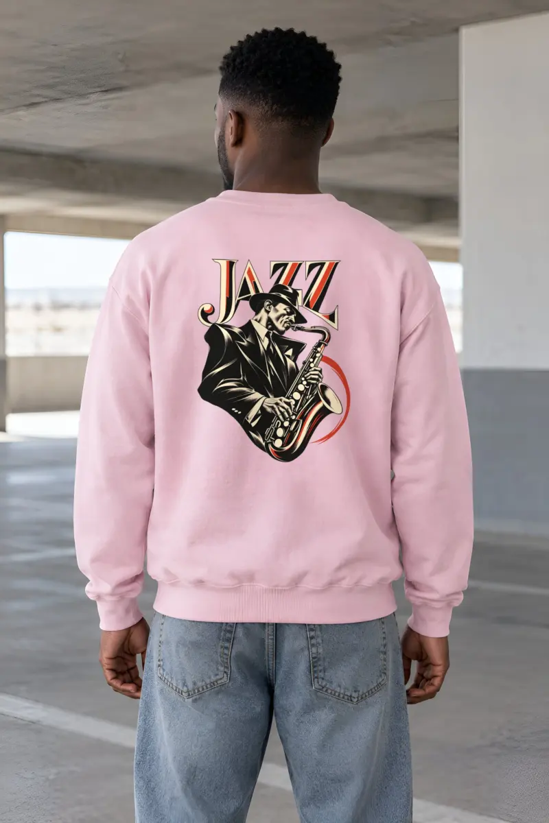 "Jazz In Vermilion" Heavy Blend Unisex Crewneck Sweatshirt