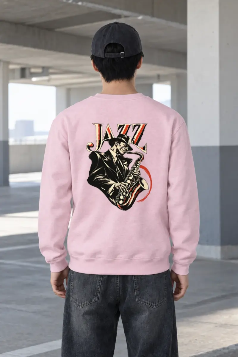 "Jazz In Vermilion" Heavy Blend Unisex Crewneck Sweatshirt
