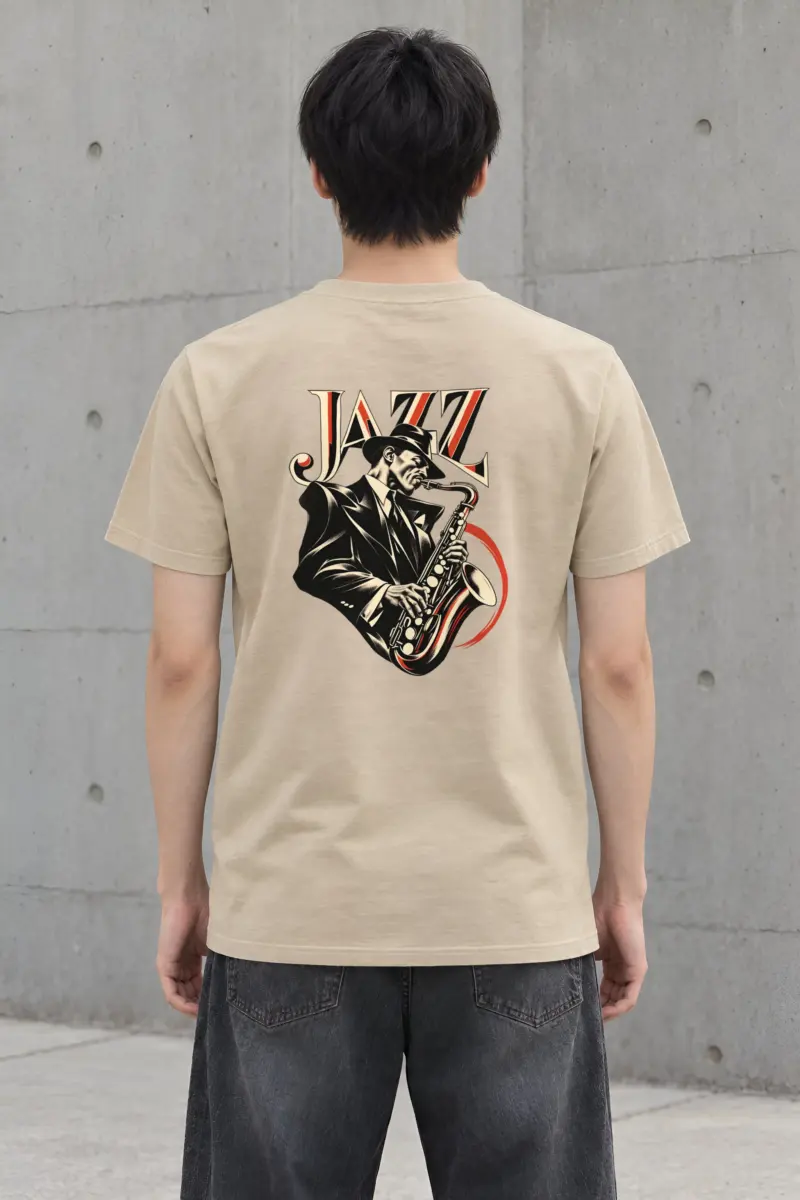 "Jazz In Vermilion" Heavyweight Unisex Crewneck T-shirt