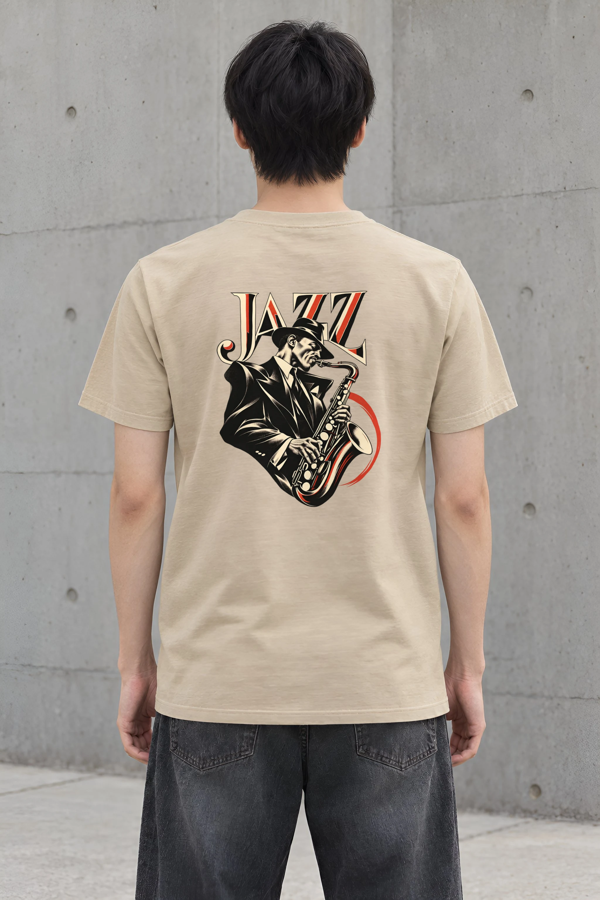 "Jazz In Vermilion" Heavyweight Unisex Crewneck T-shirt