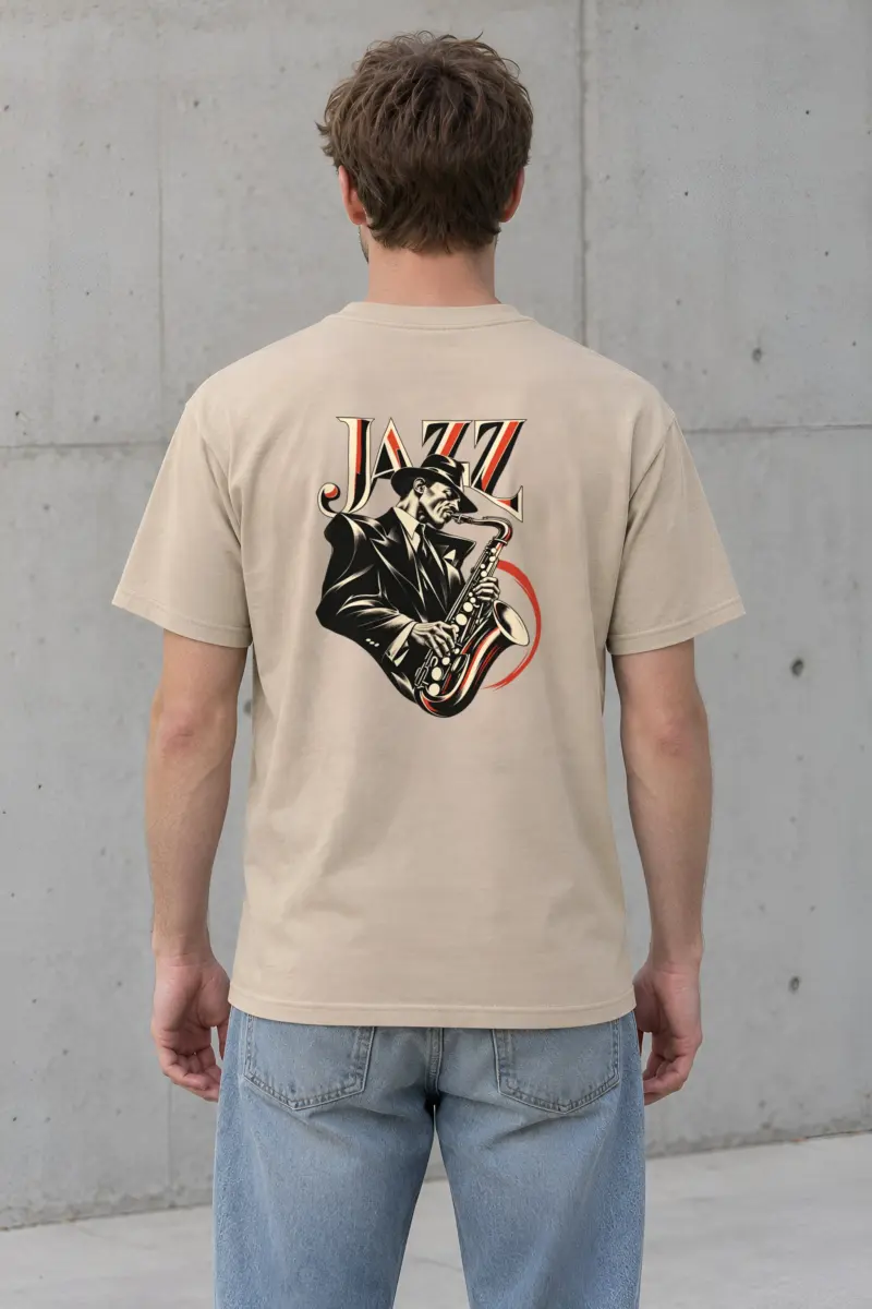 "Jazz In Vermilion" Heavyweight Unisex Crewneck T-shirt