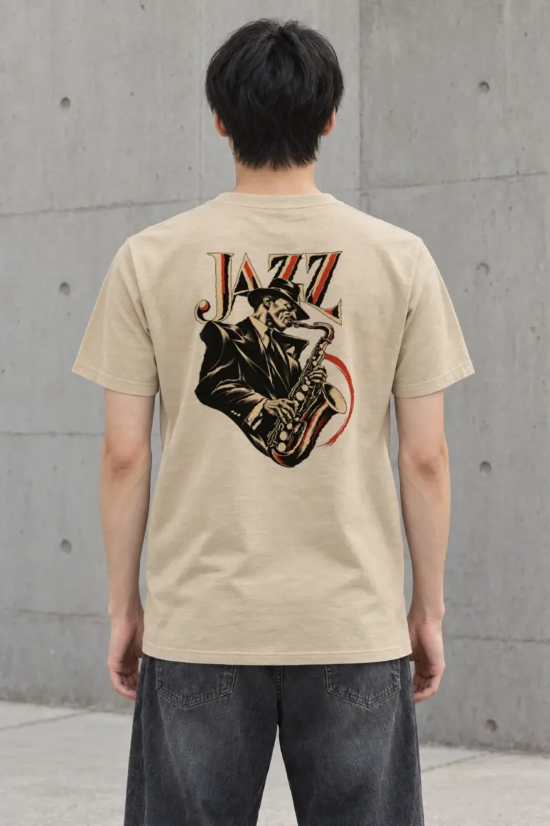 "Jazz In Vermilion" Heavyweight Unisex Crewneck T-shirt