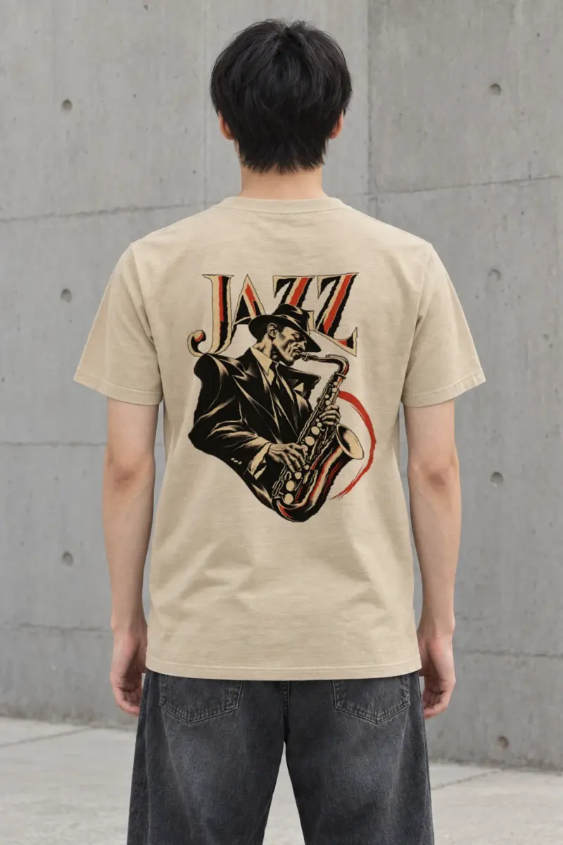 "Jazz In Vermilion" Heavyweight Unisex Crewneck T-shirt