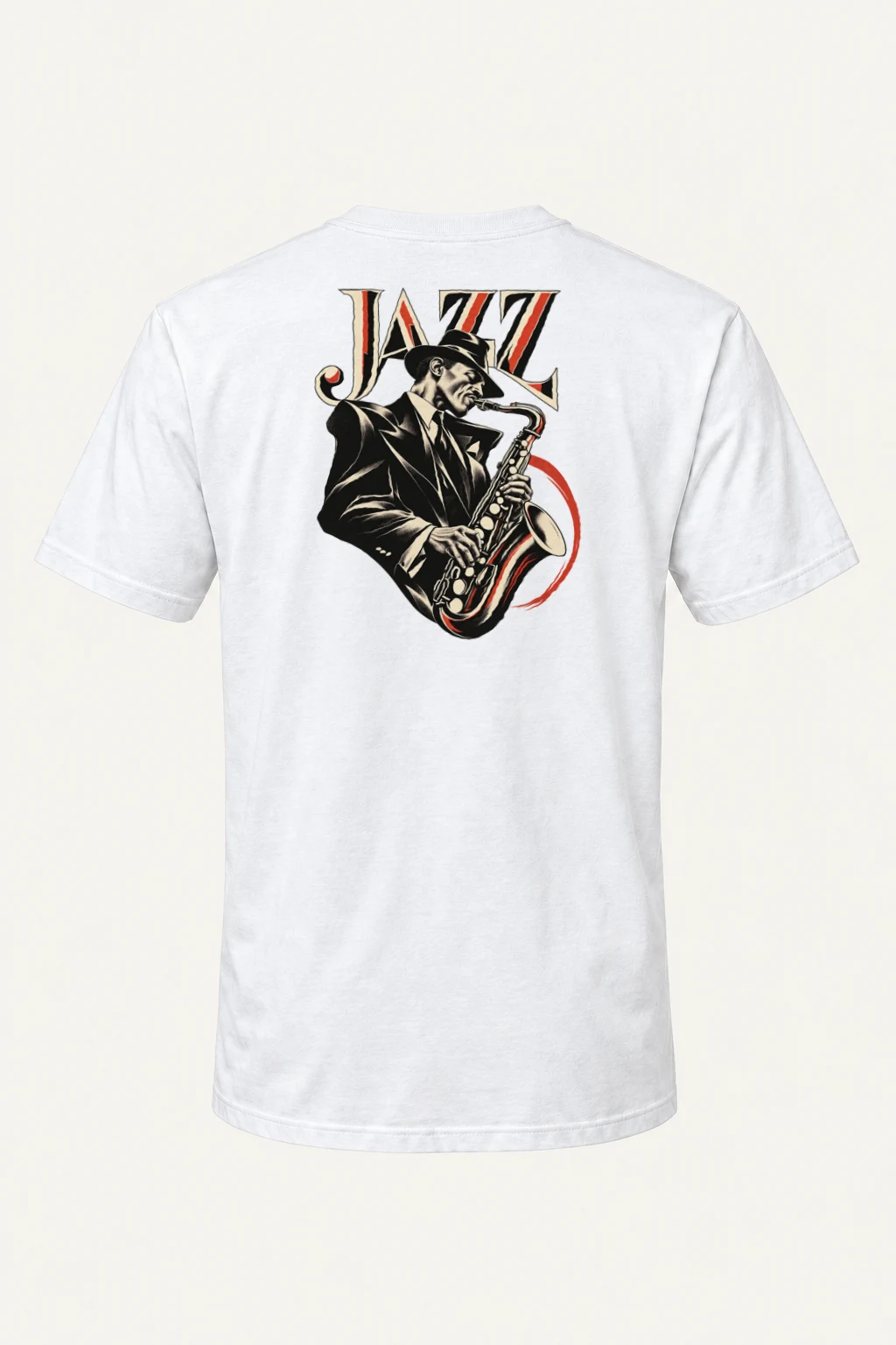 "Jazz In Vermilion" Heavyweight Unisex Crewneck T-shirt | Gildan 5000