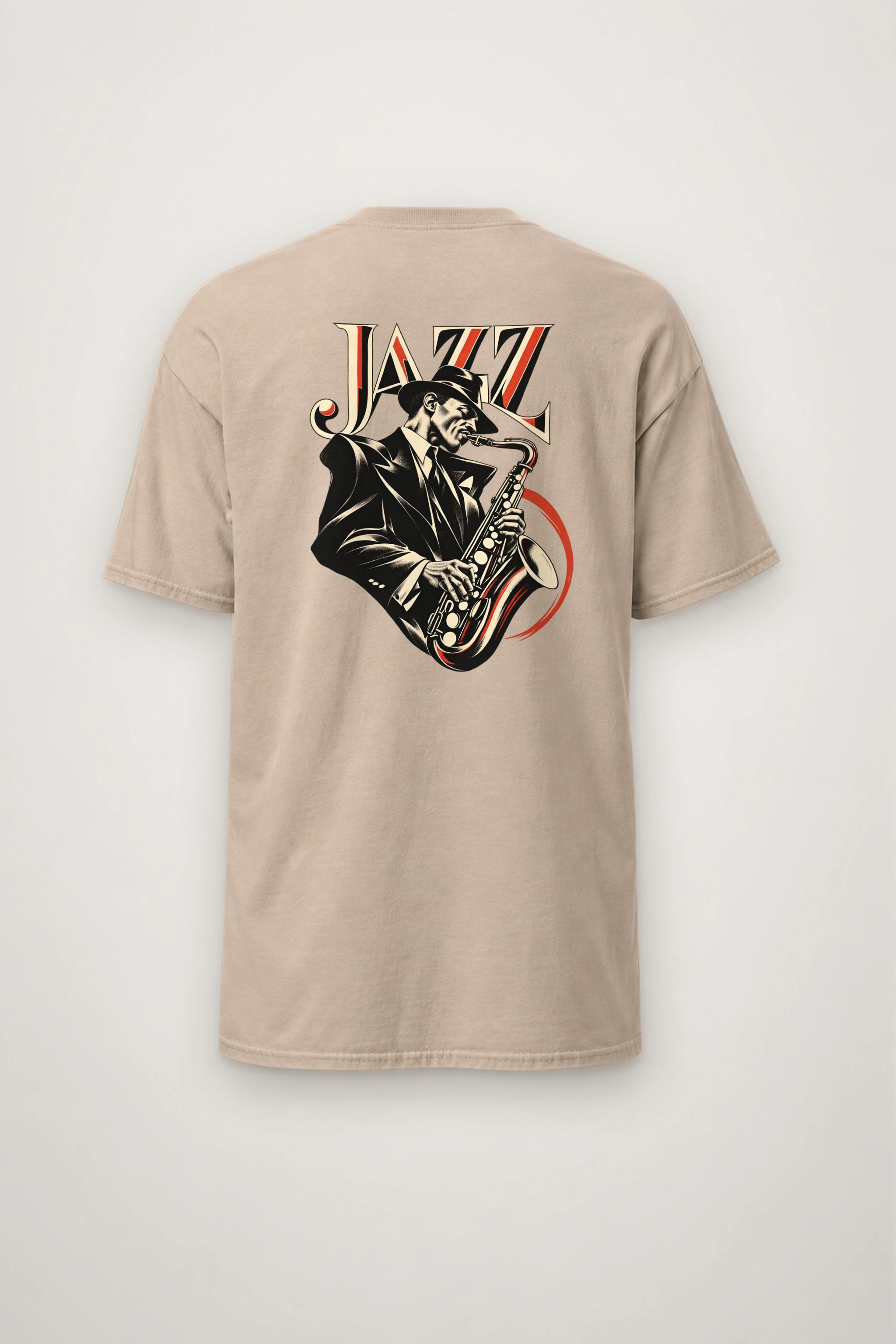 "Jazz In Vermilion" Heavyweight Unisex Crewneck T-shirt