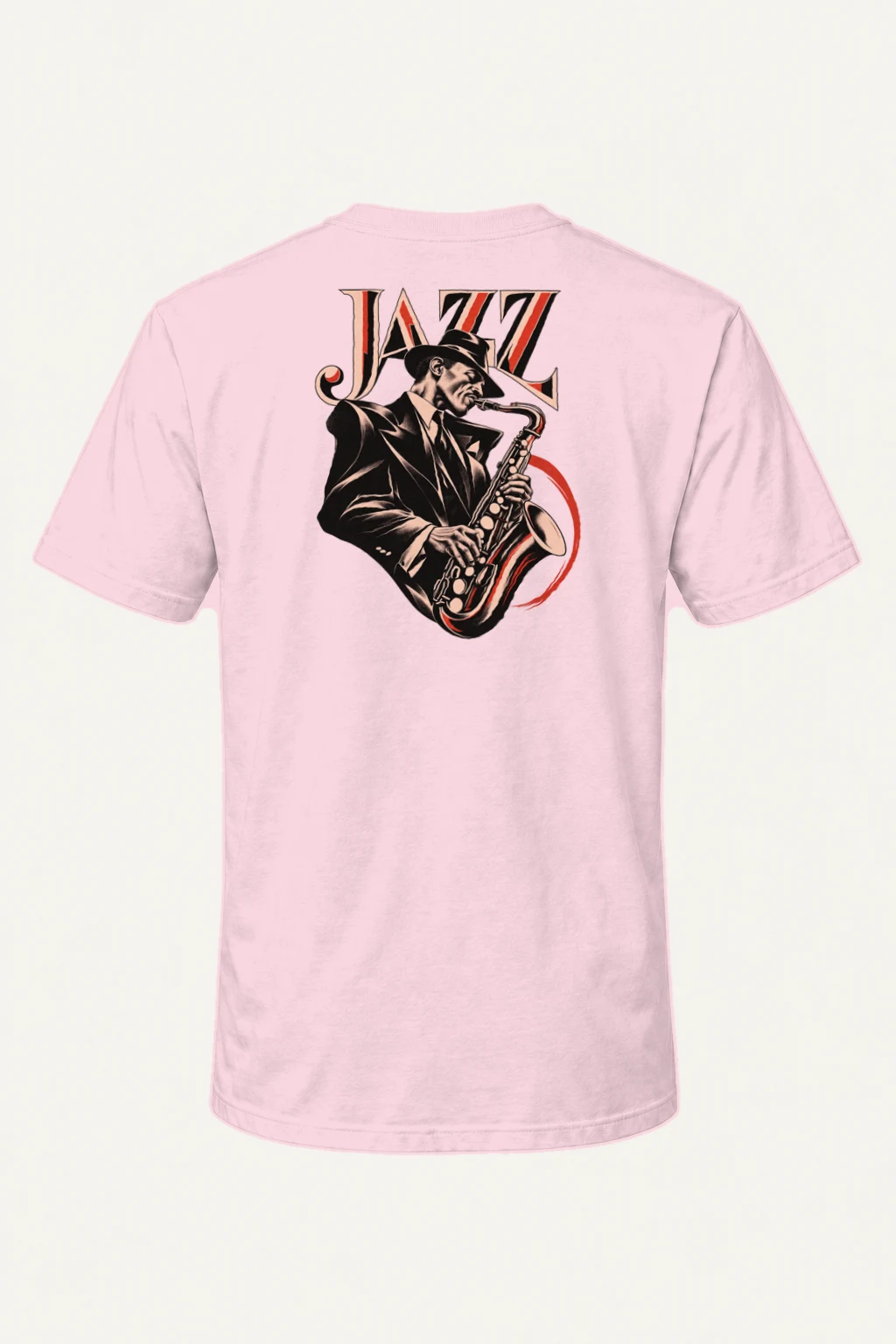 "Jazz In Vermilion" Heavyweight Unisex Crewneck T-shirt | Gildan 5000