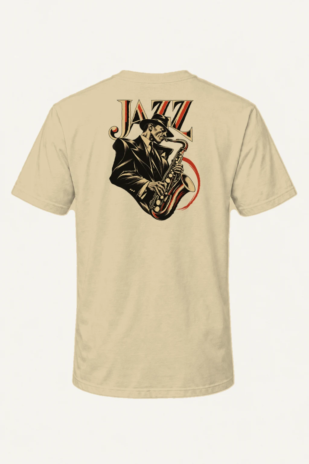 "Jazz In Vermilion" Heavyweight Unisex Crewneck T-shirt | Gildan 5000