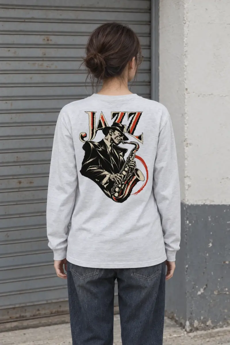 "Jazz in Vermilion" Unisex Longsleeve T-shirt | Gildan 2400