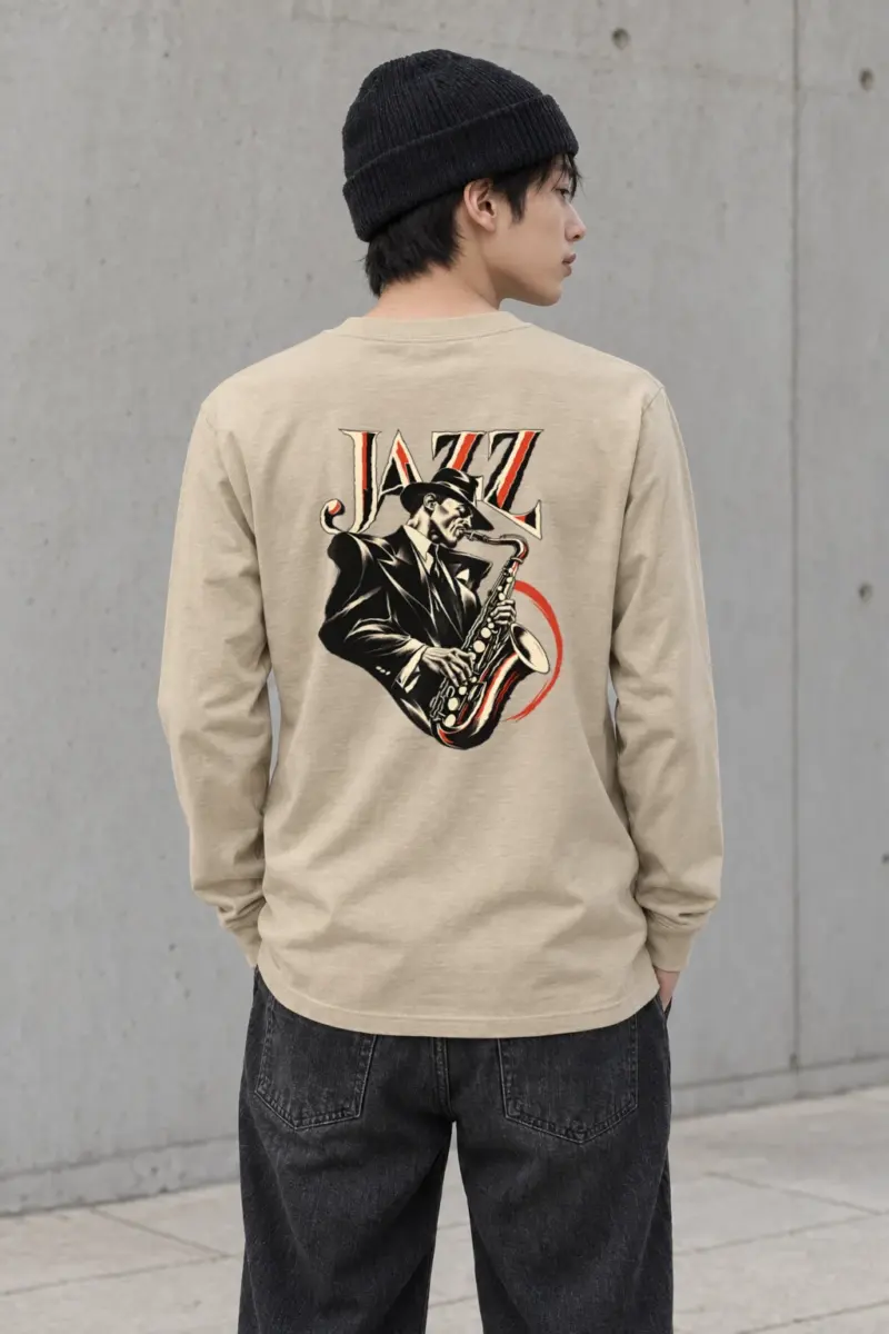 "Jazz in Vermilion" Unisex Longsleeve T-shirt