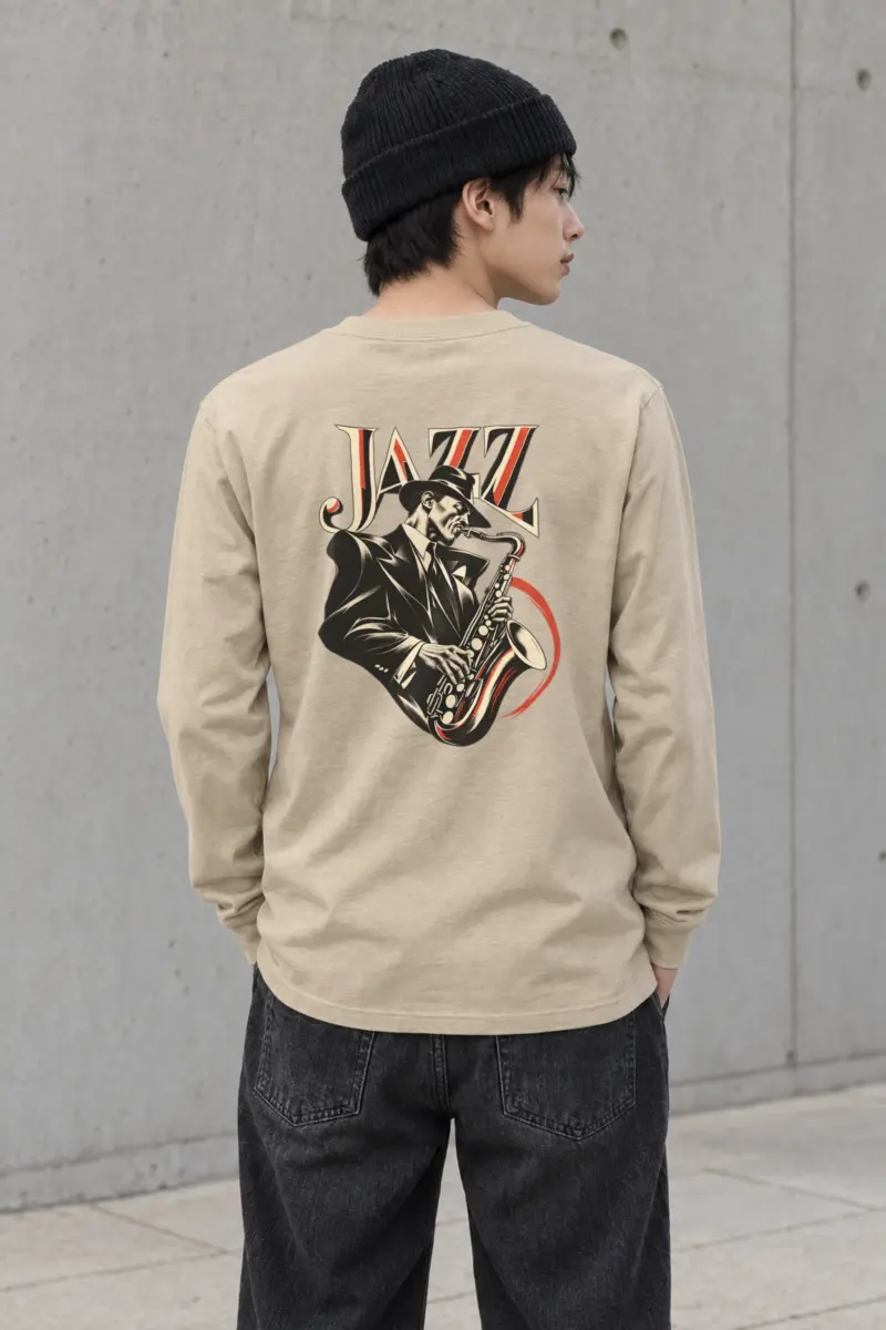 "Jazz in Vermilion" Unisex Longsleeve T-shirt