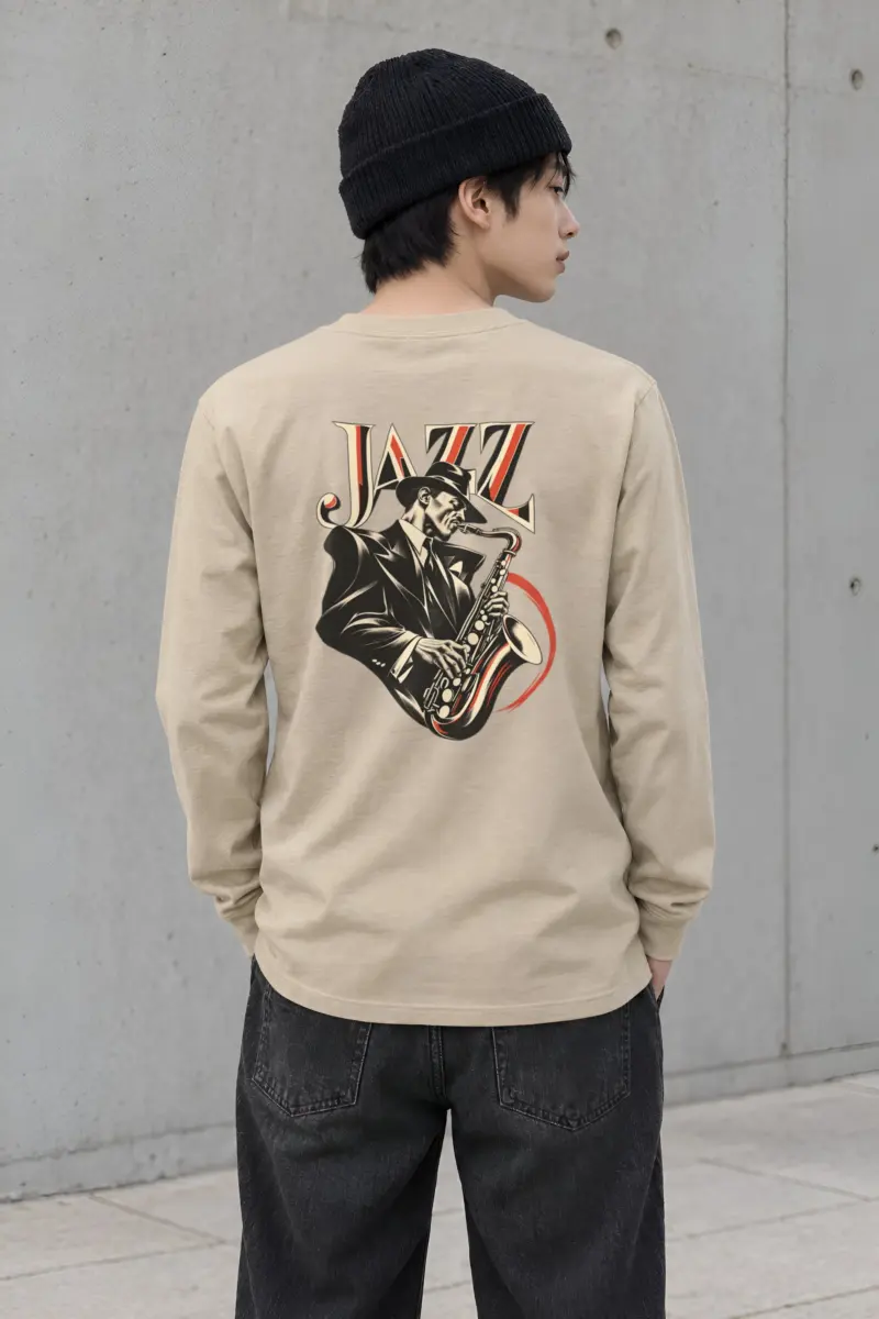 "Jazz in Vermilion" Unisex Longsleeve T-shirt
