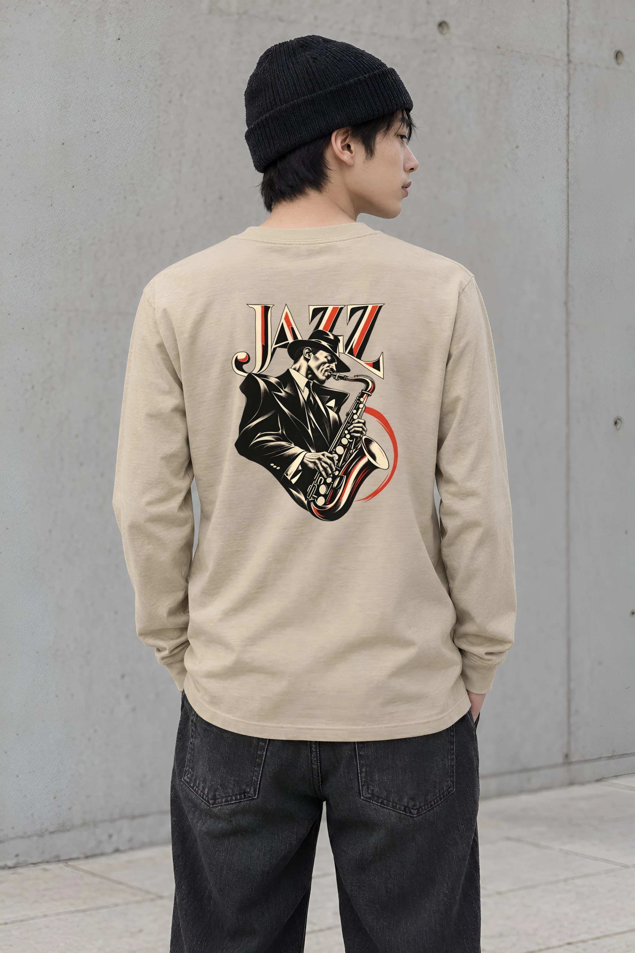 "Jazz in Vermilion" Unisex Longsleeve T-shirt