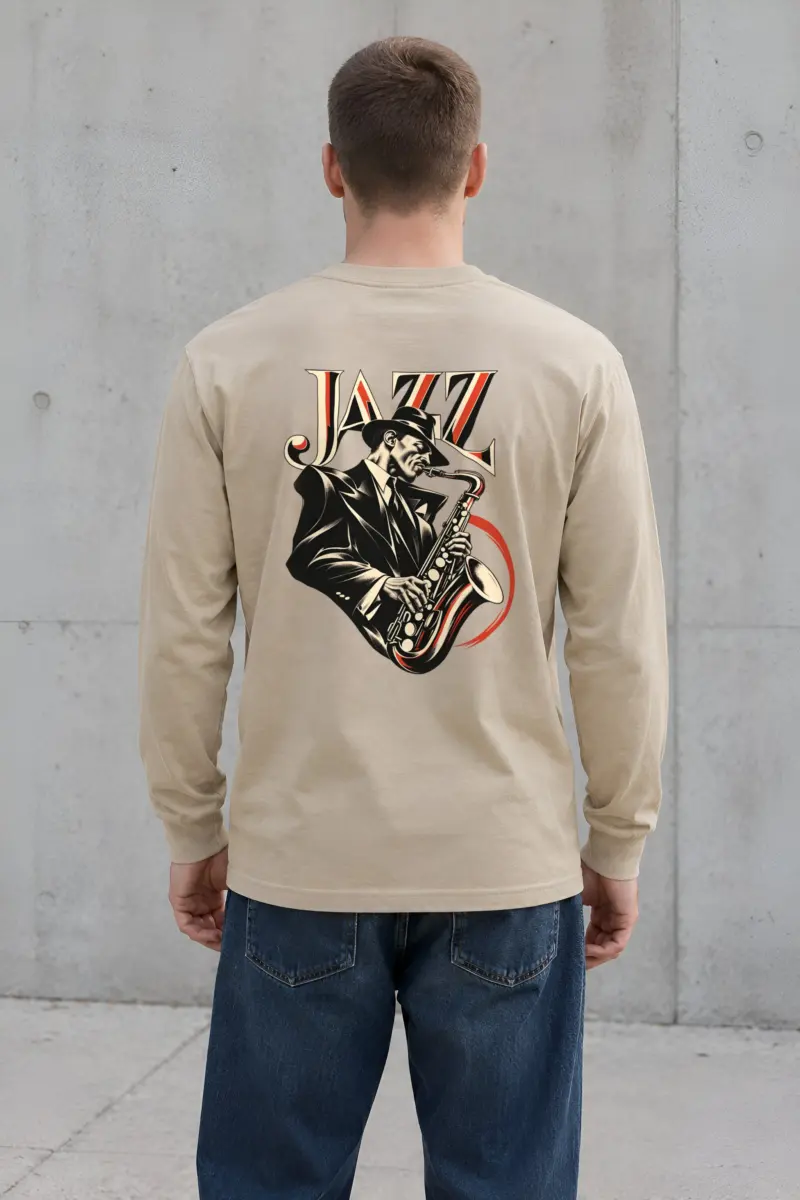 "Jazz in Vermilion" Unisex Longsleeve T-shirt