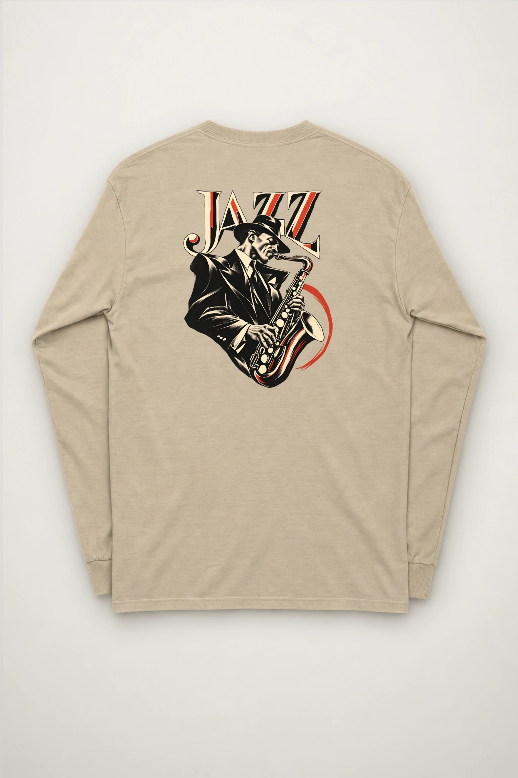"Jazz in Vermilion" Unisex Longsleeve T-shirt