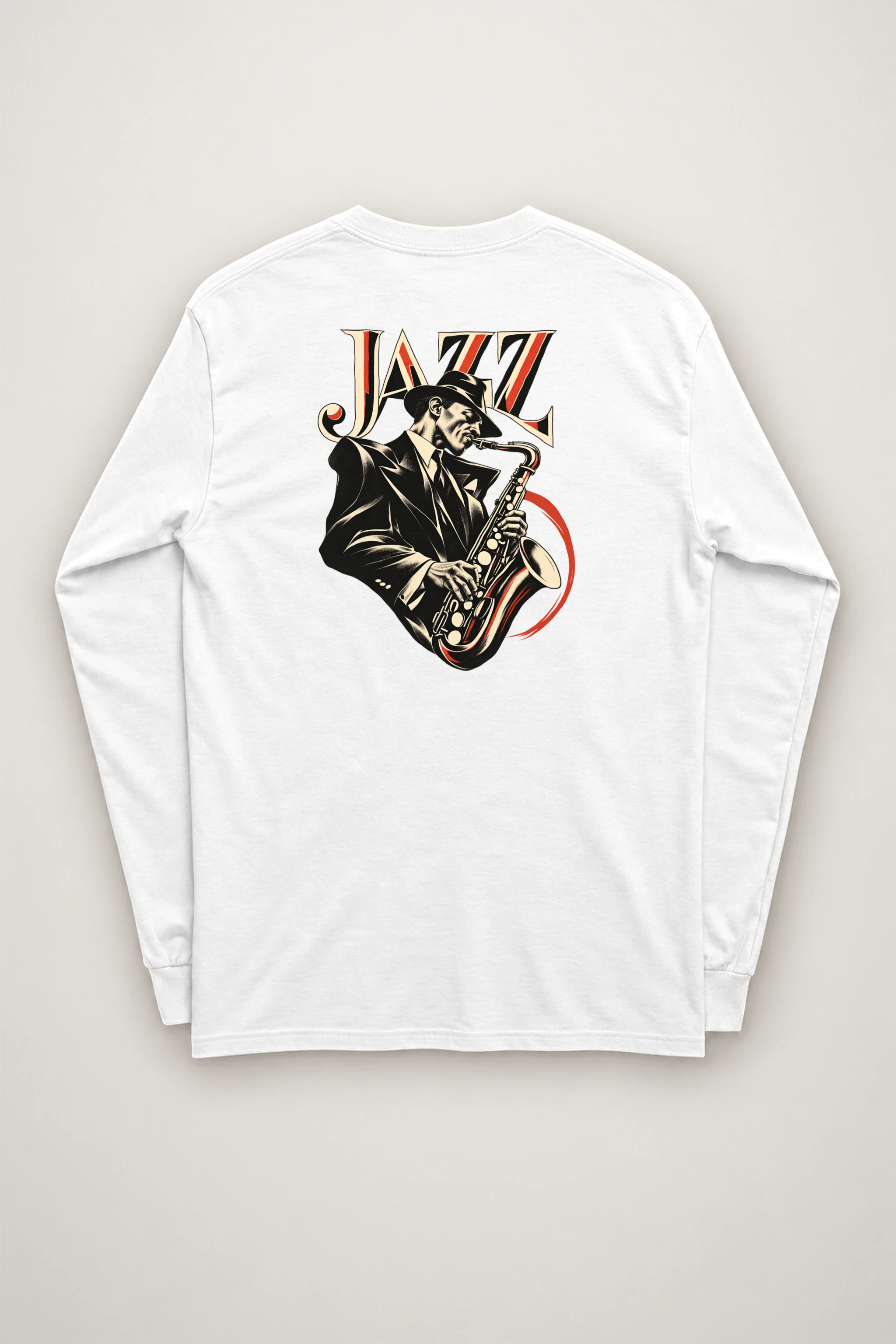 "Jazz in Vermilion" Unisex Longsleeve T-shirt
