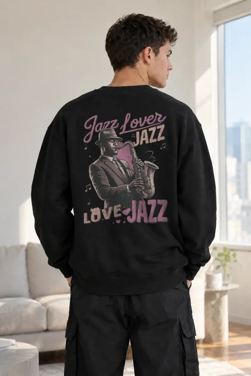 "Jazz Love" Heavy Blend Unisex Crewneck Sweatshirt | Gildan 18000