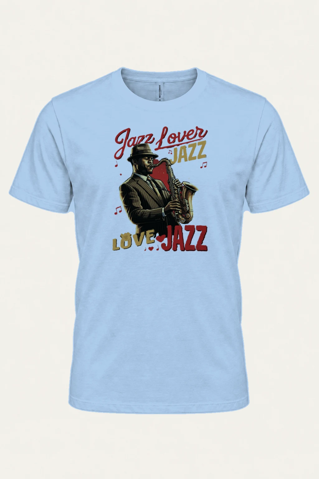"Jazz Love Poster" Heavyweight Unisex Crewneck T-shirt | Gildan 5000