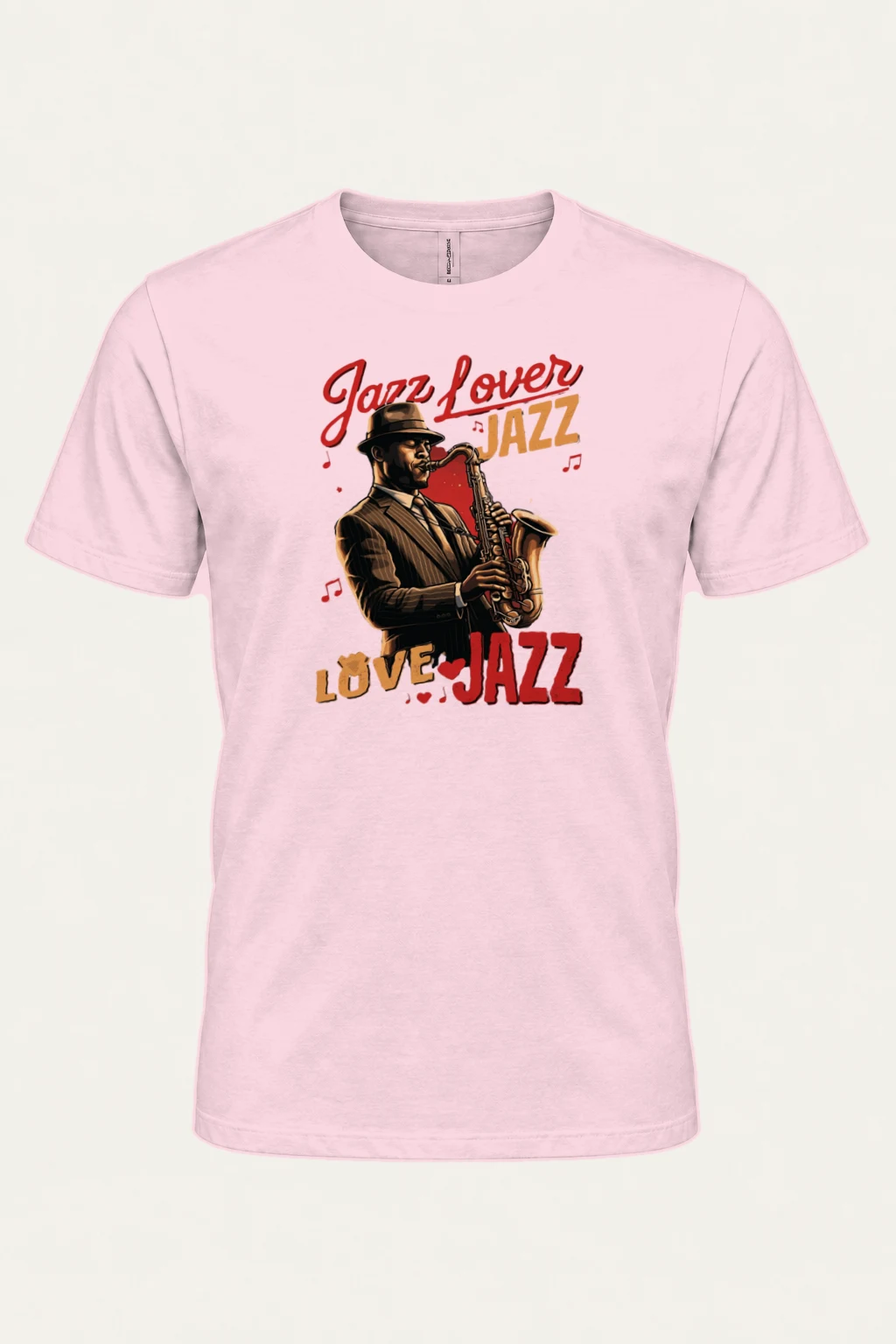 "Jazz Love Poster" Heavyweight Unisex Crewneck T-shirt | Gildan 5000