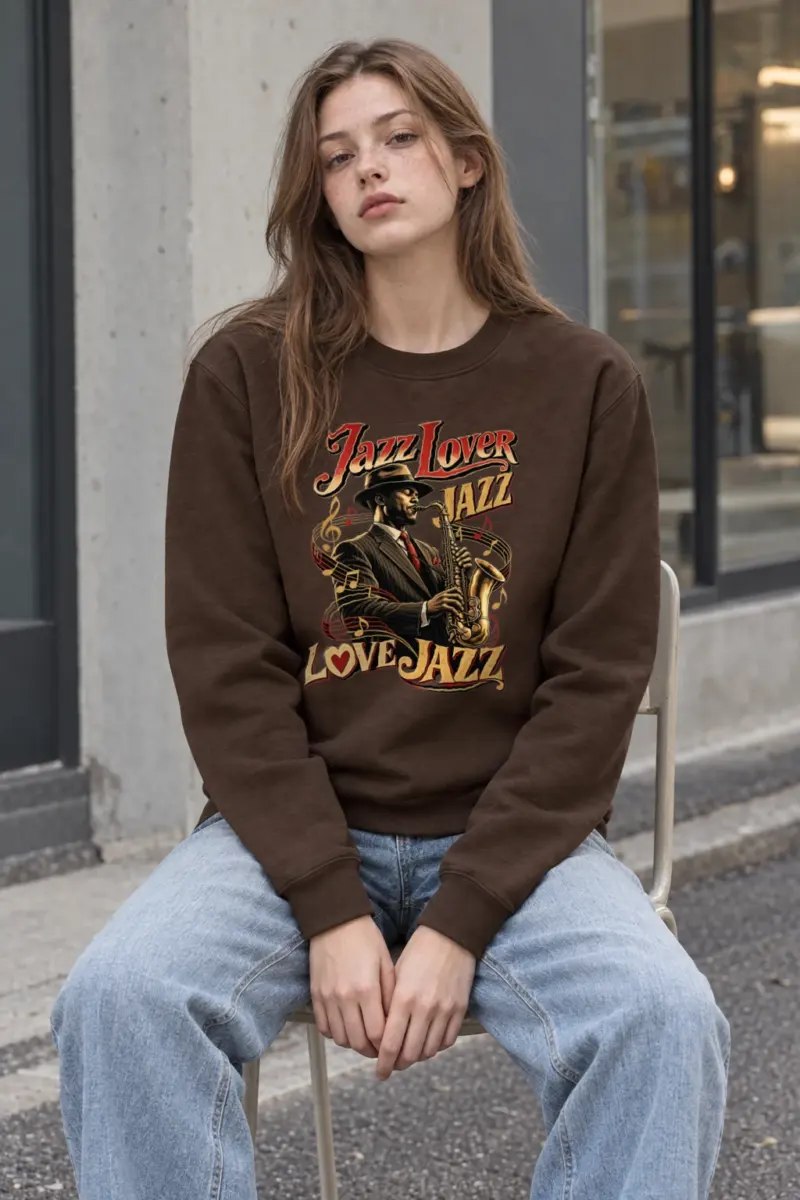 "Jazz Lover" Heavy Blend Unisex Crewneck Sweatshirt | Gildan 18000